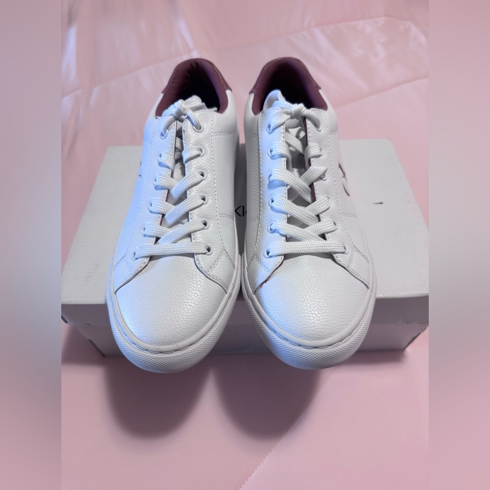 Calvin Klein Jeans White and Red Sneakers - Picture 2 of 6